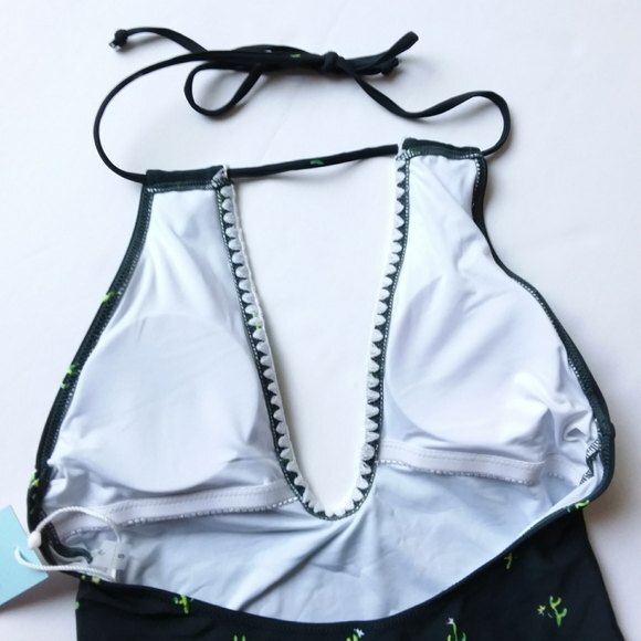 Cupshe Cactus Print Plunge One Piece Swim Suit S - Picture 7 of 12